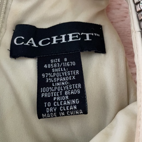 Beige Ruched formal dress - Picture 6 of 6